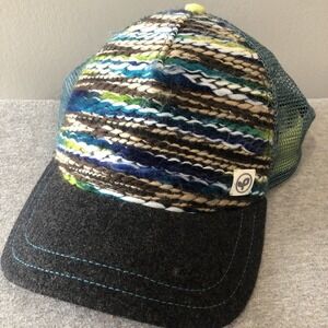 Pistil Snapback Trucker Mesh Hat Adjustable Logo Green Multi Unisex Yarn Design